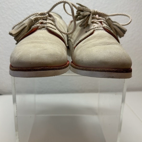 Coach Zinnia Nubuck Leather Tassel Oxford Loafer Light Sand 7 - Picture 6 of 11